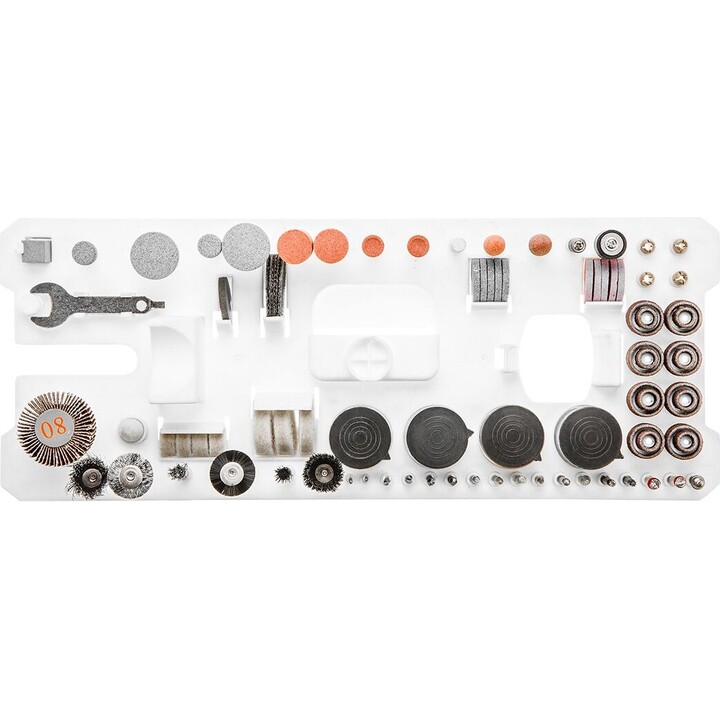 MINI GRINDER 170W, vitesse 8000-35000 R.P.M., Speed ​​Display, boîte en plastique avec arbre et accessoires flexibles 190 pièces