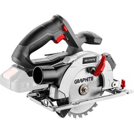 Graphite 58G008, Sierra circular sin cable Energy+ 18V, disco 150x10mm, guía paralela, gris/negro