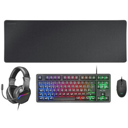 Keyboard mouse headset and mouse pad mars gaming mcp-rgb3 black keyboard tkl h-mech red mouse rgb