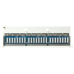 24-Port Cat.6 Shielded Patch Panel, Light Gray