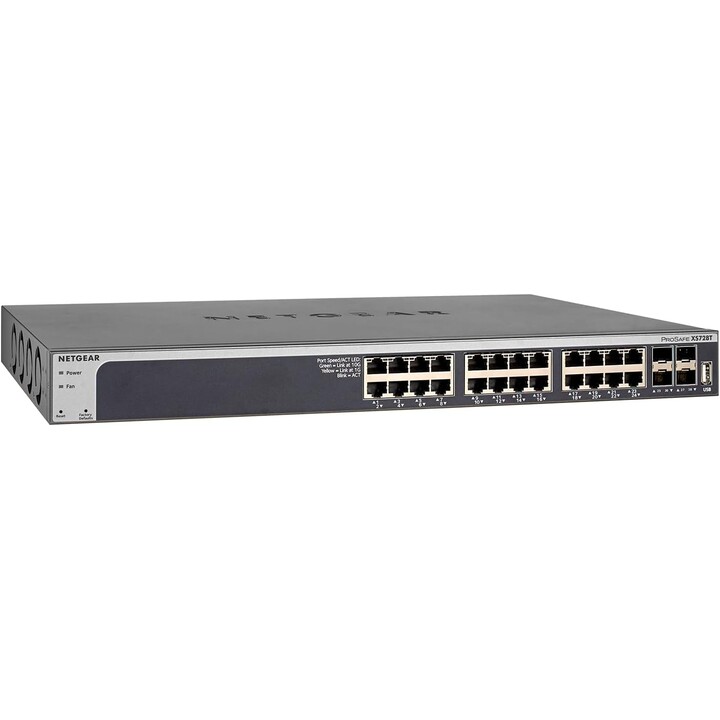 NetGear GS728TX - Switch L2/L3 10G Ethernet (100/1000/10000) Negro