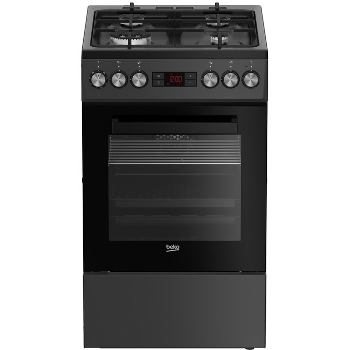Cocina de gas eléctrica independiente Beko FSM 51330 DAOT Negro