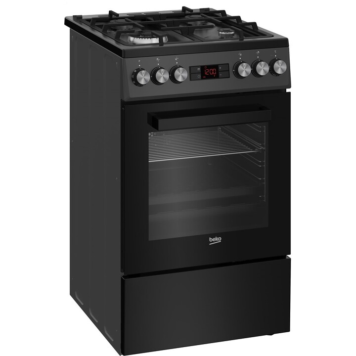 Cocina de gas eléctrica independiente Beko FSM 51330 DAOT Negro