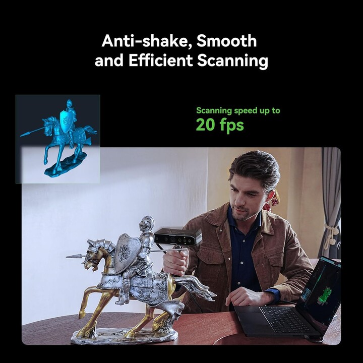 Creality CR-Scan Otter 3D Scanner for 3D Printing - Four Lenses for 10-2000mm Full Colour Object/Body/Face Scanning, Accuracy do