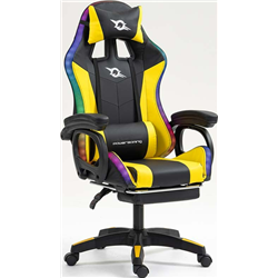 PowerGaming LED RGB Chaise repose-pieds Noir+Jaune