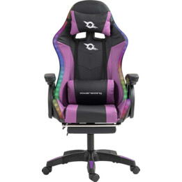 PowerGaming LED RGB Chaise repose-pieds Noir+Lilas
