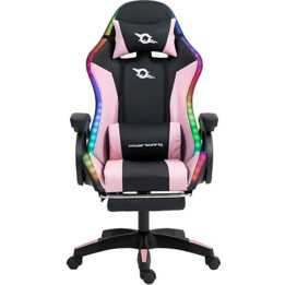PowerGaming LED RGB Chaise repose-pieds Noir+Rose