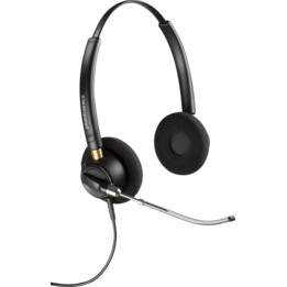 Fone de ouvido binaural Poly EncorePro 520V com tubo de voz + desconexão rápida