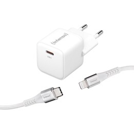 Intenso W30C GaN alimentatore + cavo Lightning C315L bianco