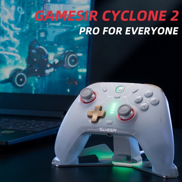 Mando GameSir Cyclone 2 Daybreak Bianco con supporto - Gamepad Nintendo Switch/PC/Smartphone