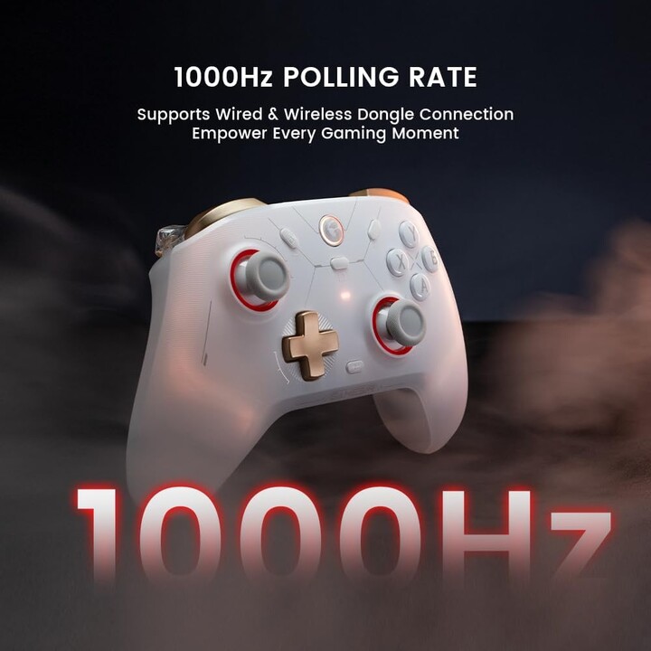 Gamepad GameSir Cyclone 2 Daybreak Branco com suporte - Gamepad Nintendo Switch/PC/Smartphones