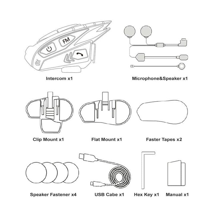 Hysnox Shark - Intercom for Motorcycles