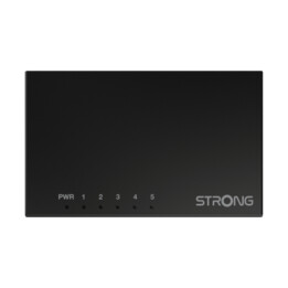 Strong SW5000M Switch Gigabit de 5 portas em metal preto