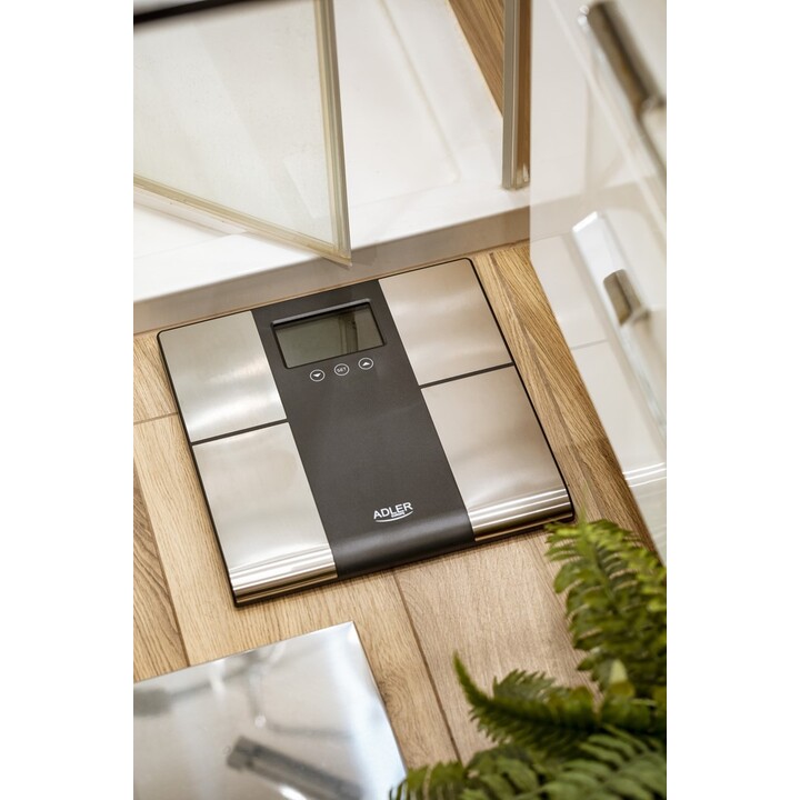 Adler AD 8165 Bathroom Scale Rectangle Black, Grey Electronic Personal Scale