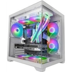 microatx cube mars gaming mc-view2w white continuous glass gpu case 330mm 1x3.5 3x2.5