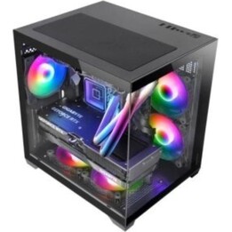 microatx cube mars gaming mc-view2 case nero vetro continuo gpu 330mm 1x3.5 3x2.5