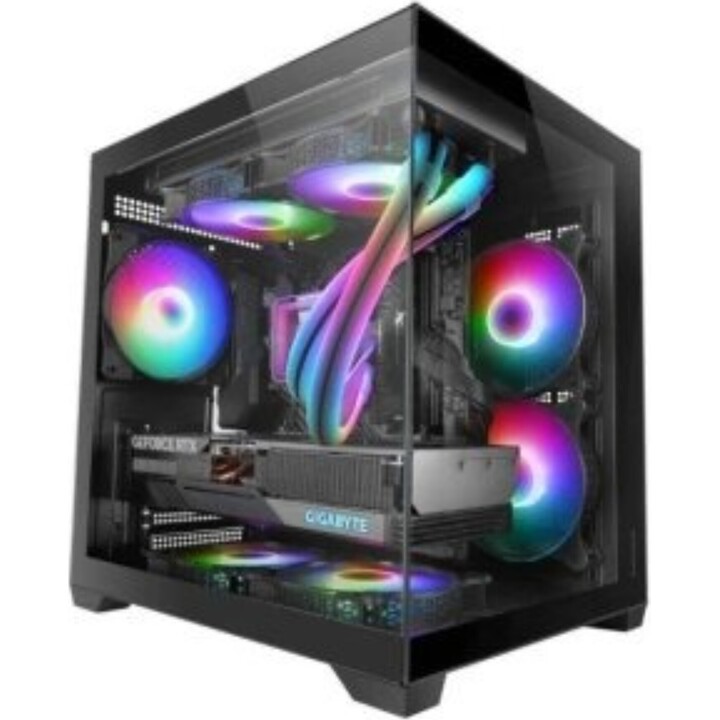 microatx cube mars gaming mc-view2 caixa preta vidro contínuo gpu 330mm 1x3.5 3x2.5