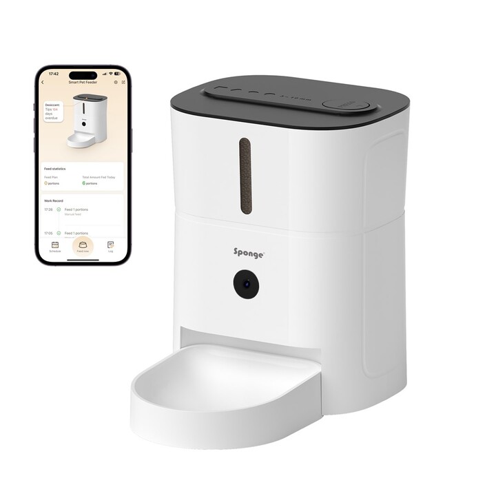 SPONGE Pet Feeder Smart Camera - dispensador inteligente de comida para mascotas – 3l
