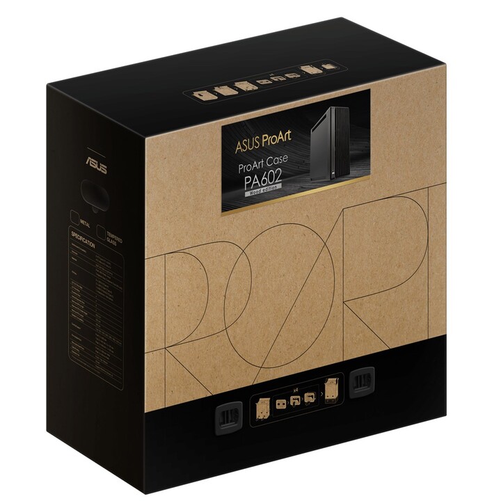 ASUS ProArt PA602 Wood Edition – Pannello metallico Midi Tower Nero