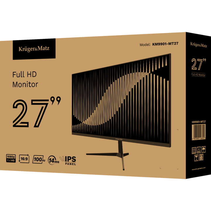 Monitor Kruger&Matz de 27 polegadas e 100 Hz