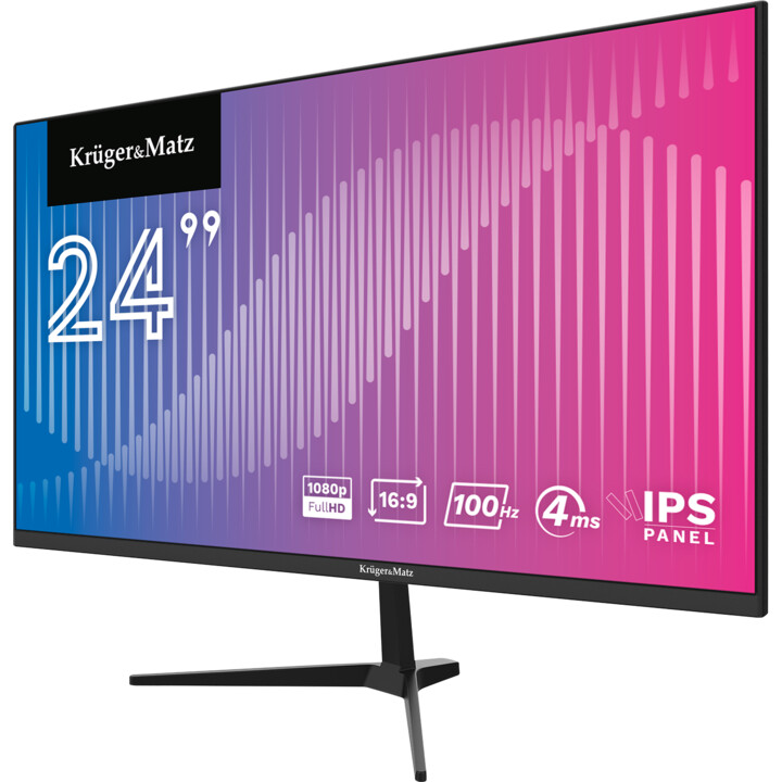 Monitor Kruger e Matz de 24 polegadas com taxa de atualização de 100Hz