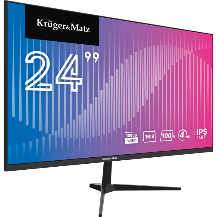 Monitor Kruger e Matz de 24 polegadas com taxa de atualização de 100Hz
