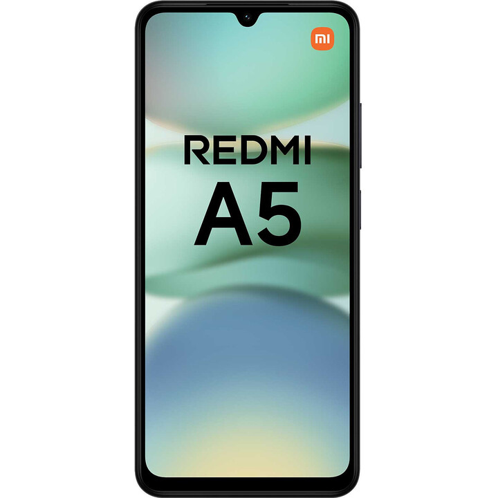 Smartphone Xiaomi Redmi A5 4G, 4+128 GB, nero, 6,88 display di grandi dimensioni, fotocamera principale da 32 MP, batteria da 52
