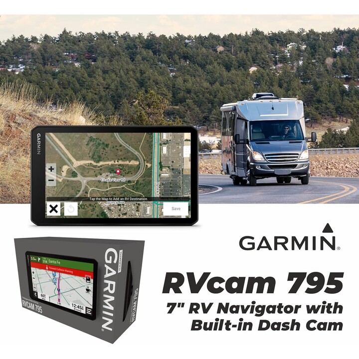 Garmin Camper 795 7 Schwarz – Navigationsgerät für Wohnmobile