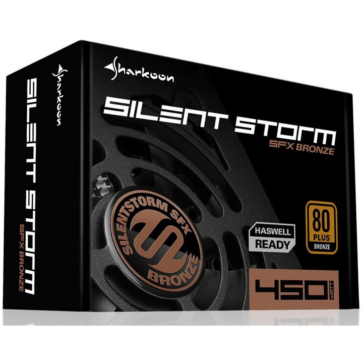 Sharkoon SilentStorm SFX 450W, 80+ Bronze Preto