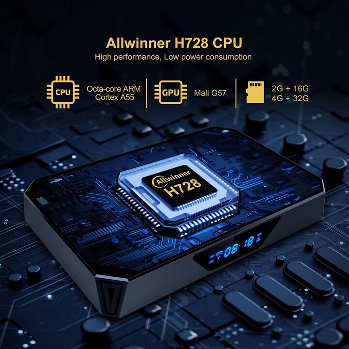X96Q Pro Plus H728 4 Go/32 Go Double Wifi Android 14 Noir - Android TV