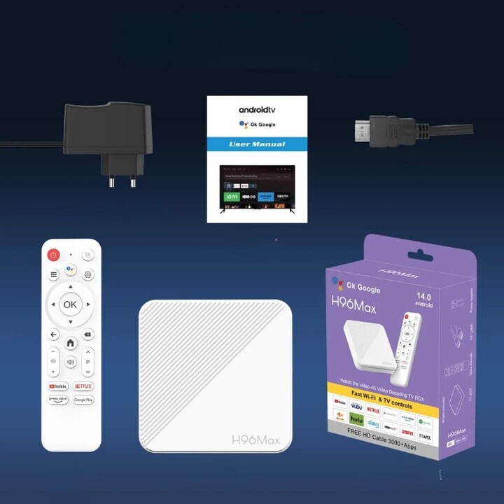 H96 Max H313 4K 2Go/16Go Android 14 Blanc - Android TV
