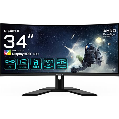 Gigabyte G34wqcp Screen For Pc 86.4 Cm (34") 3440 X 1440 Pixels Quad Hd Led Black