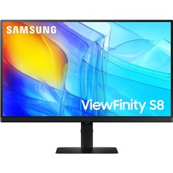 Monitor Profesional Samsung ViewFinity S8 S80D S32D800EAU 32'/ 4K/ Regulable en altura/ Negro