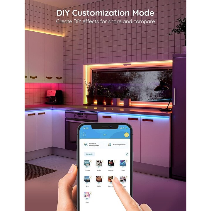 Govee H6110 strisce LED per uso interno con Bluetooth e wifi da 2,5 m