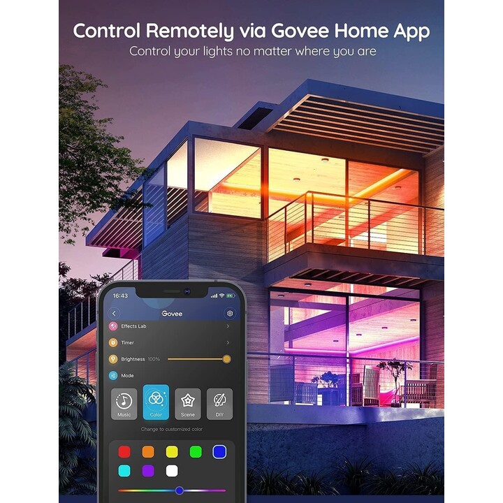 Tiras LED Govee H6110 para interiores con Bluetooth y wifi de 2,5 m