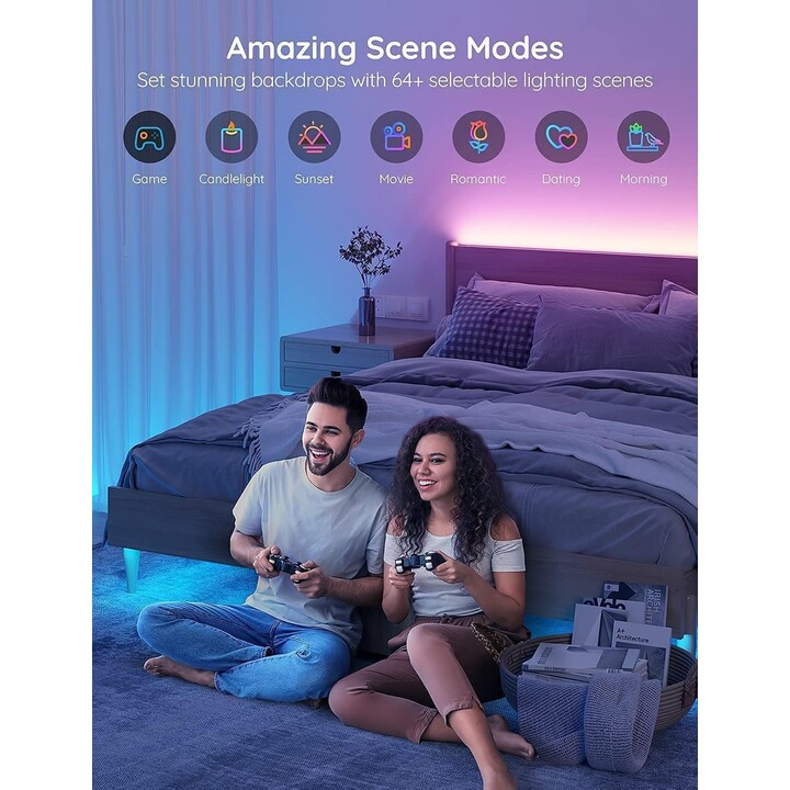 Fitas LED Govee H6110 para utilização no interior com Bluetooth e 2,5 m wifi