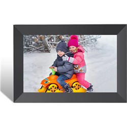 Cadre photo numérique avec WiFi écran tactile IPS HD 1280x800 de 10,1 pouces. Carte mémoire de 32 Go incluse - Couleur noire.