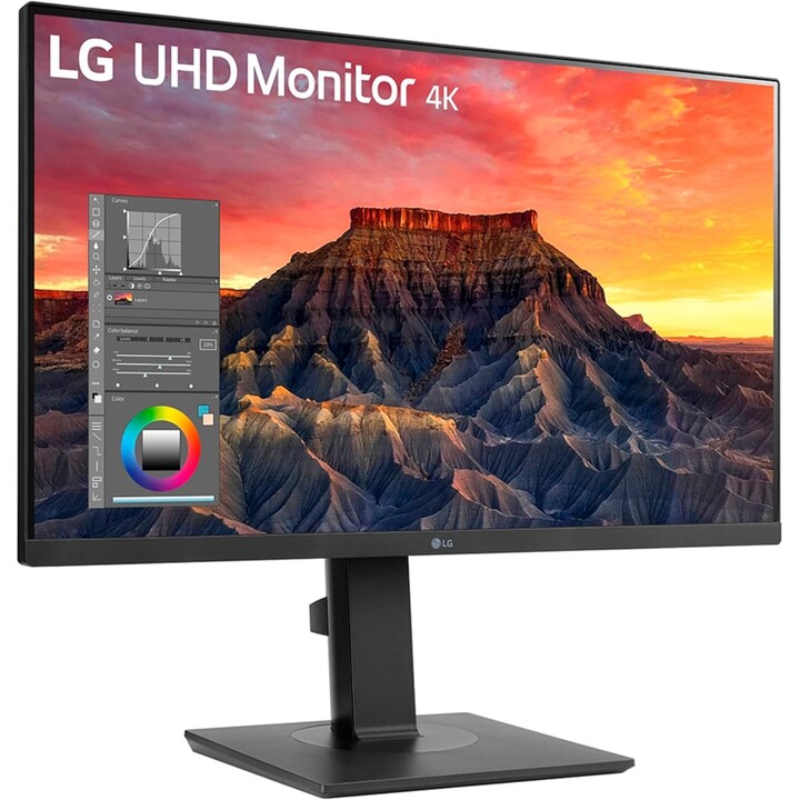 LG 27BQ65UB-B Monitor 68.4 cm (27 inch) (UHD, IPS, 5ms, HDMI, DisplayPort, USB-C, USB hub, RJ45, Pivot)