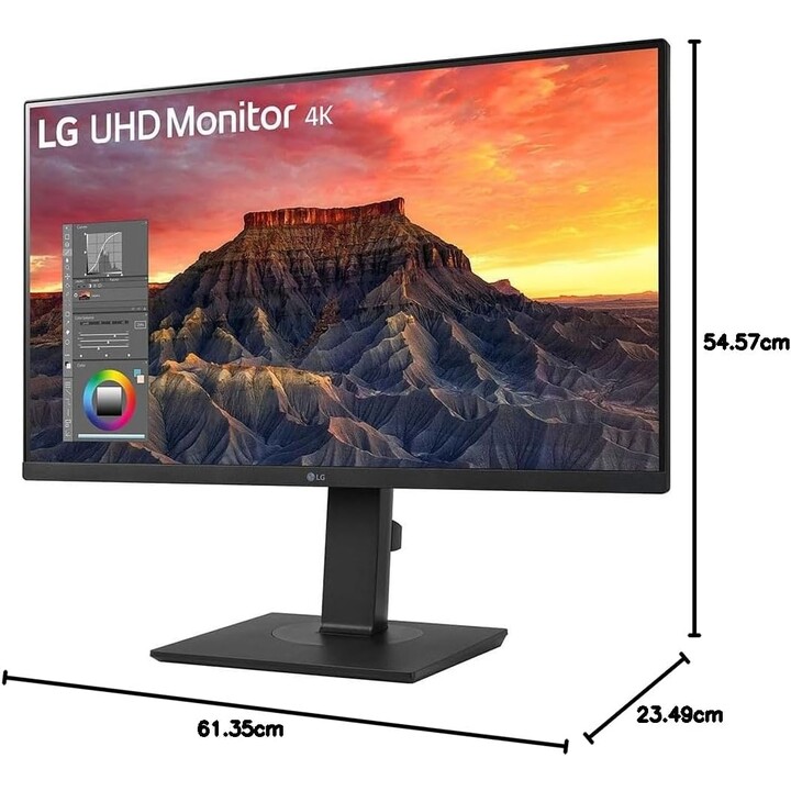 LG 27BQ65UB-B Monitor 68.4 cm (27 inch) (UHD, IPS, 5ms, HDMI, DisplayPort, USB-C, USB hub, RJ45, Pivot)