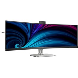 Monitor Profesional Ultraparonámico Curvo Philips 49B2U6900CH 48.8'/ Dual QHD/ Multimedia/ Regulable en altura/ Webcam/ Negro