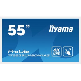 Iiyama Prolite Tf5539uhsc-w1ag Touch Screen Monitor 139.7 Cm (55") 3840 X 2160 Pixels Multi-touch Multi-user White