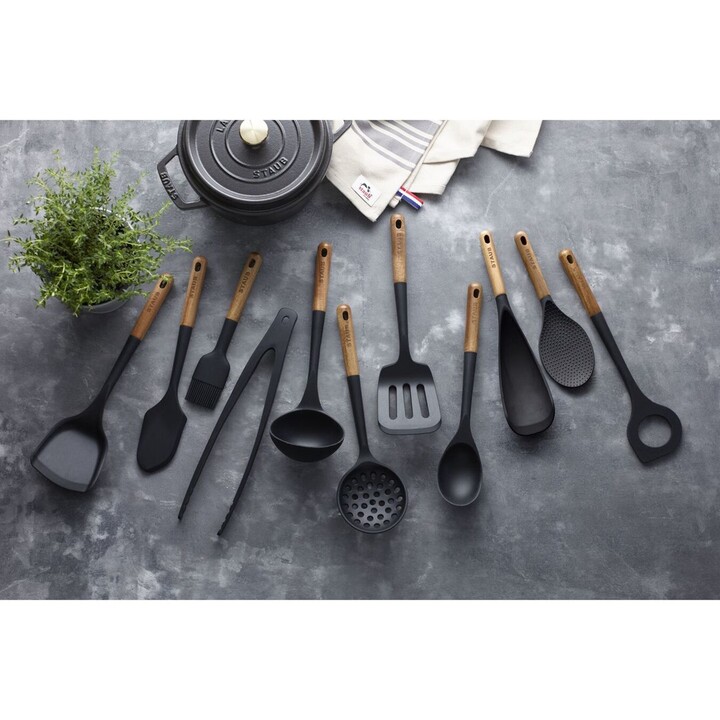 Staub Silicone Soup Ladle Spoon Black