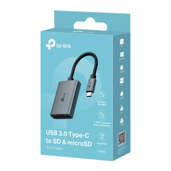 Tp-link Ua430c Lector De Tarjeta Usb 3.2 Gen 1 (3.1 Gen 1) Type-c Gris