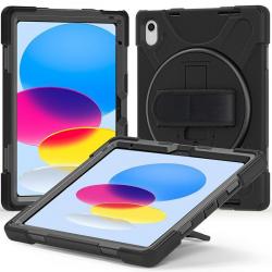 eSTUFF Austin Defender Case for iPad 10th Gen 2022 &amp; 11th Gen 2025 (10.9&quot;) - Black (Bulk)