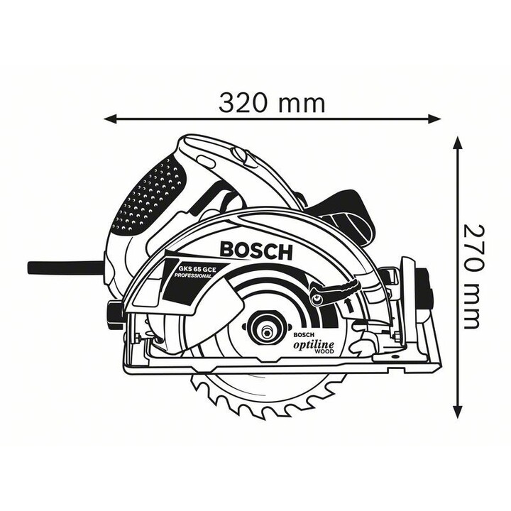 Bosch 0 601 668 901 sierra circular portátil 19 cm 5000 RPM 1800 W