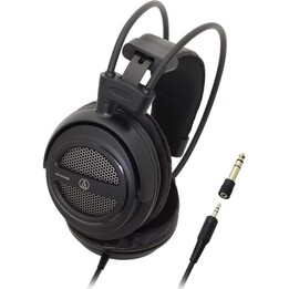 Audio-technica auriculares de alta fidelidad de retroceso, negro
