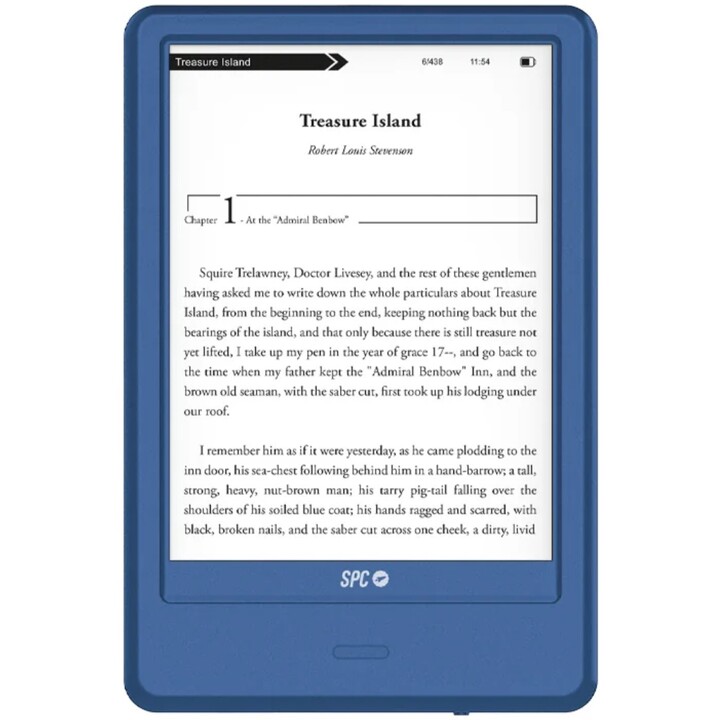 SPC Dickens Light 2 Pro, 8GB, USB-C, E-Book-Leser mit einem rotierenden, anti-glänzenden Touchscreen, tiefen Himmel