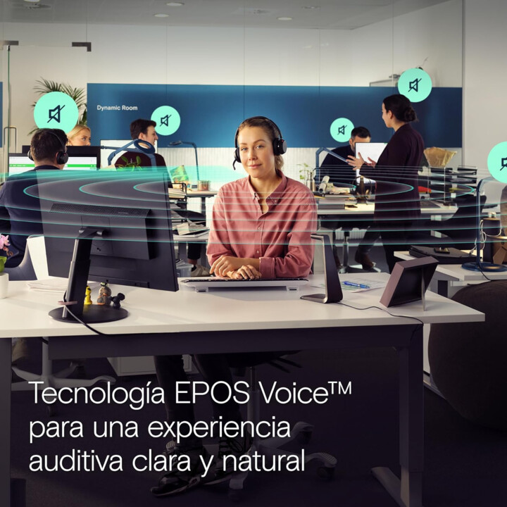 AFFITTO EPOS Impatto 1060 Auricolare Office wireless a doppio orecchio con microfono