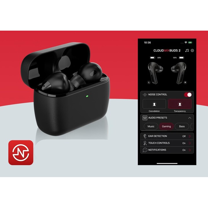 HyperX Cloud MIX Buds 2 Noise Cancelling True Wireless Earbuds Bluetooth Ultra Low