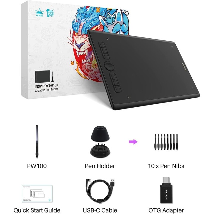 Huion Inspiroy H610X Grafiktablett